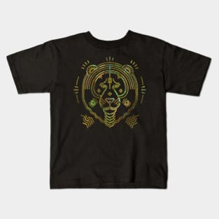 Leo Zodiac Gold Abalone Kids T-Shirt